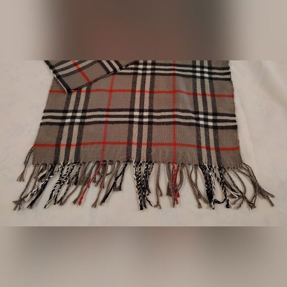 Plaid Fringe Winter Scarf Men's Women's Unisex - Picture 5 of 12